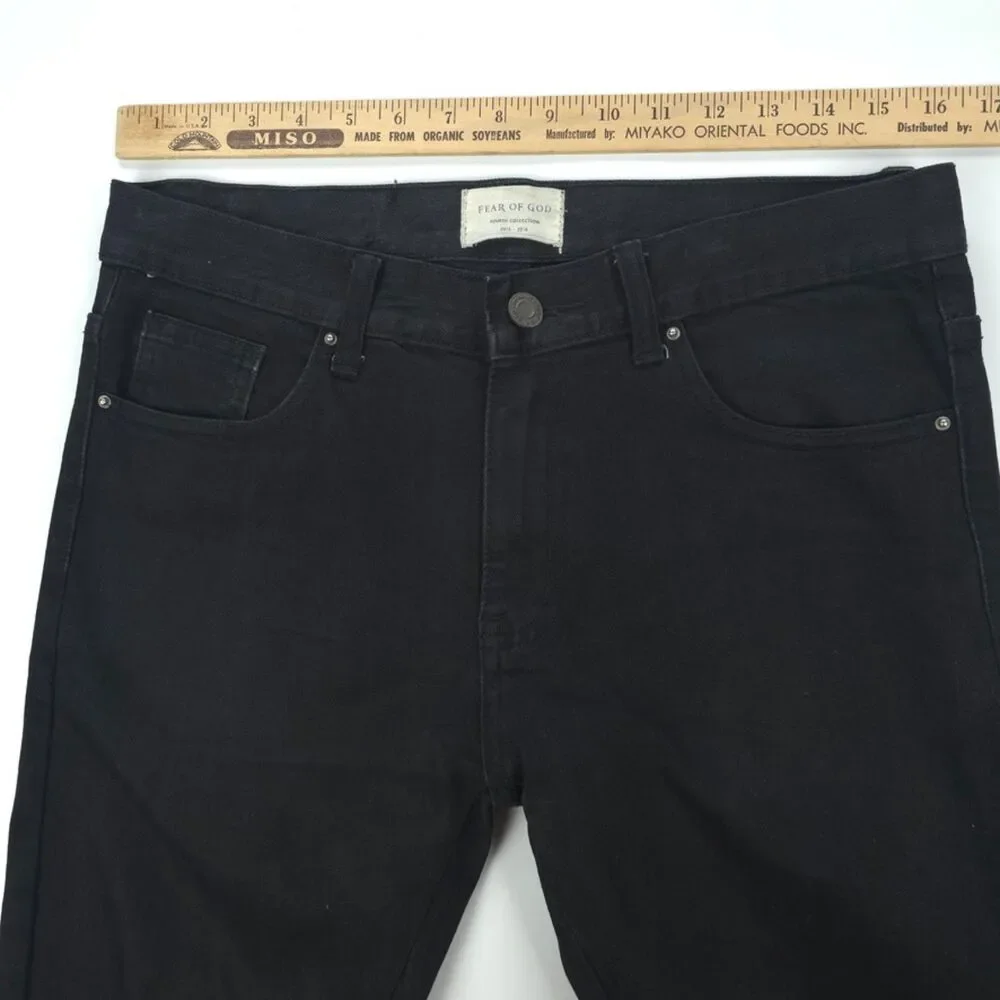 FEAR OF GOD Fourth Collection Distressed Selvedge Skinny Jeans 90s Y2k Grunge